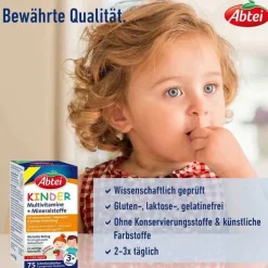 Abtei Kinder Multivitamin + Mineralst.DACH Schmelztab., 75 St><noscript><img width=