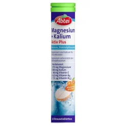 Abtei Magnesium + Kalium Aktiv Plus Brausetabletten, 15 St