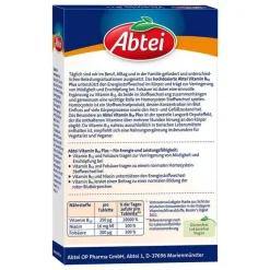 Abtei Vitamin B12 Plus Folsäure Tabletten Titandioxidfrei , 30 St