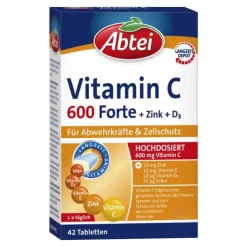 Abtei Vitamin C 600 Forte Tabletten Titandioxidfrei , 42 St