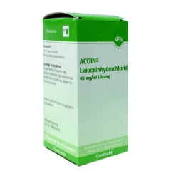 Acoin Lidocainhydrochlorid 40 mg / ml Lösung, 50 ml> Lidocain