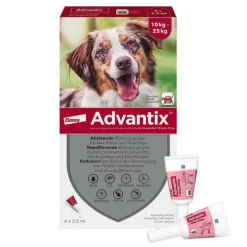 Advantix Spot-on Hund 10 - 25 kg Lösung, 4 St> Flöhe, Zecken & Co.