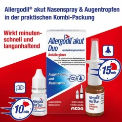 Allergodil akut Duo mit Azelastin, 1 St> Nasenspray Allergie|Augentropfen Bindehautentzündung