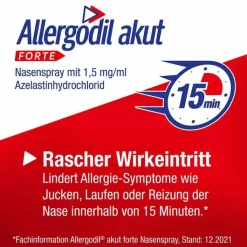 Allergodil akut FORTE Nasenspray mit Azelastin, 10 ml