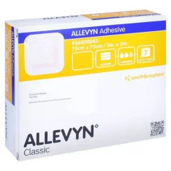 Allevyn Adhesive 7,5x7,5 cm haftende Wundauflage, 3 St> Wundverband