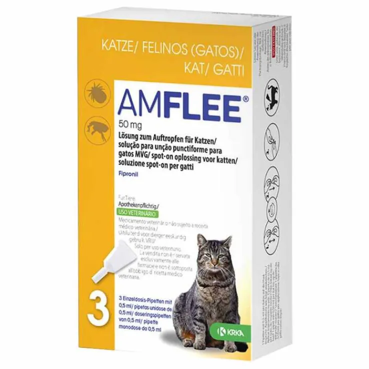Amflee 50 mg Spot-On für Katzen, 3 St
