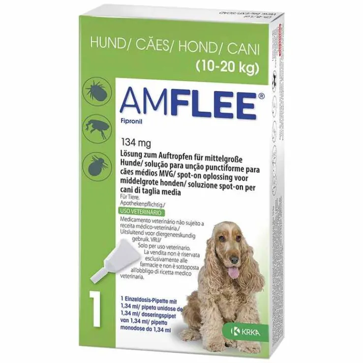 Amflee 134 mg Spot-On Lösung für mittelgroße Hunde, 3 St