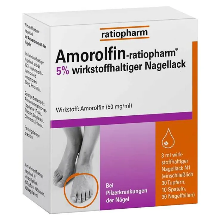 Amorolfin ratiopharm 5% - bei Nagelpilz, 3 ml