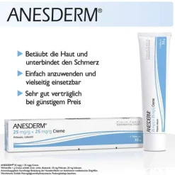 ANESDERM 25 mg/g + 25 mg/g Creme + Pflaster, 5 g
