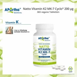 Aportha Vitamin K2-MK7 200 µg Tabletten, 365 St><noscript><img width=