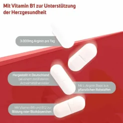 Avitale Arginin plus Vitamin B1 + B6 + B12 + Folsäure Filmtabletten , 120 St> Vitamin B Komplex|Aminosäuren