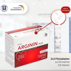 Avitale Arginin plus Vitamin B1 + B6 + B12 + Folsäure Filmtabletten , 120 St><noscript><img width=