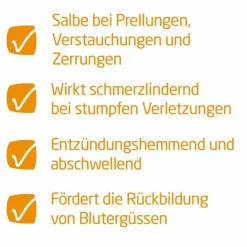 Weleda Arnika-Salbe 30% zur Behandlung stumpfer Verletzungen, 25 g>Kinder Verletzungen|Verstauchungen & Prellungen