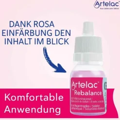 Artelac® Rebalance Augentropfen für gereizte trockene Augen, 3X10 ml
