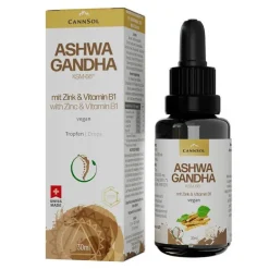 CannSol Ashwagandha Mit Zink & Vitamin B1 Tropfen zum Einnehmen , 30 ml> Zink|Vitamin B1 (Thiamin)