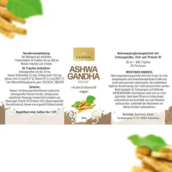 CannSol Ashwagandha Mit Zink & Vitamin B1 Tropfen zum Einnehmen , 30 ml> Zink|Vitamin B1 (Thiamin)