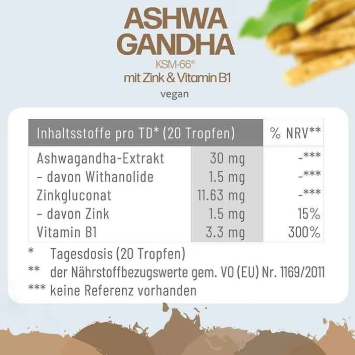 CannSol Ashwagandha Mit Zink & Vitamin B1 Tropfen zum Einnehmen , 30 ml> Zink|Vitamin B1 (Thiamin)