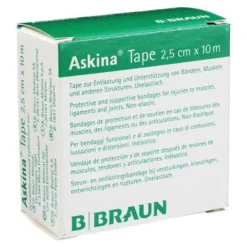 Askina Tape Pflaster 10mx2,5cm weiß unelastisch, 1 St> Tape