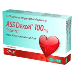 Dexcel ASS 100 mg Tabletten, 100 St> Blutverdünner Medikamente|Acetylsalicylsäure (Ass)