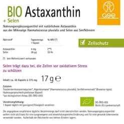 GSE Astaxanthin + Selen Bio Kapseln, 45 St> Astaxanthin