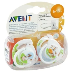 Avent Beruhigungssauger 6 - 18 Mon.Tiermotive, 2 St