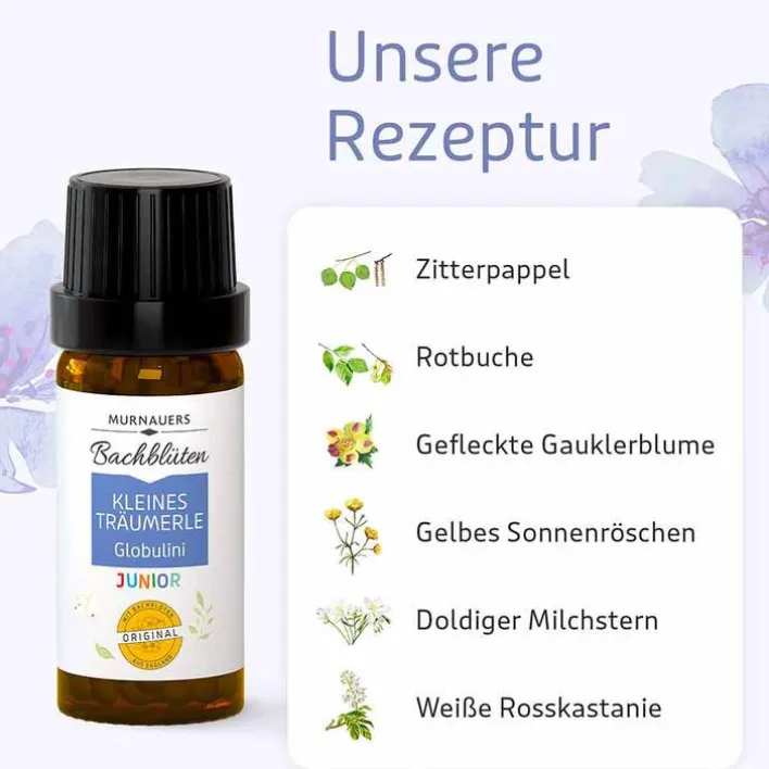 Murnauers Bachblüten Kinder Kl.Träumerle Globuli n.Dr. Bach, 10 g>Kinder Bachblütenglobuli|Bachblüten Für Kinder
