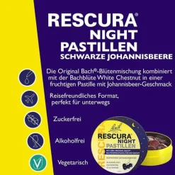 Rescura Bachblüten Original Night Pastillen schwarze Johannisbeere, 50 g><noscript><img width=