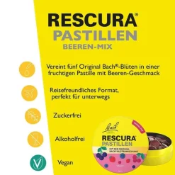 Rescura Bachblüten Original Pastillen Beeren-Mix, 50 g><noscript><img width=