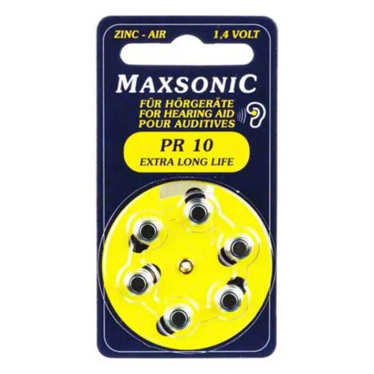 Batterien für Hörgeräte Maxsonic PR10, 6 St