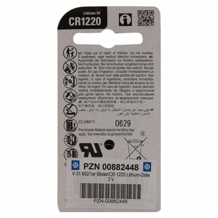 Panasonic Batterien Lithium 3V CR 1220, 1 St> Zubehör