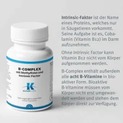Klean Labs B-Complex mit Methylfolat und Intrinsic Factor Kap, 60 St><noscript><img width=
