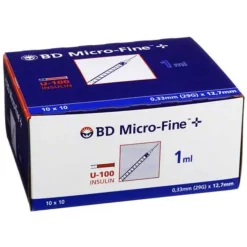 BD Micro-Fine + U 100 Ins.Spr. 12,7 mm, 100X1 ml> Zubehör