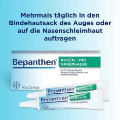 Bepanthen Augen- und Nasensalbe zur Förderung der Wundheilung, 10 g