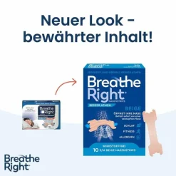 Besser Atmen Breathe Right® Nasenpflaster normal beige, 10 St> Nasenpflaster
