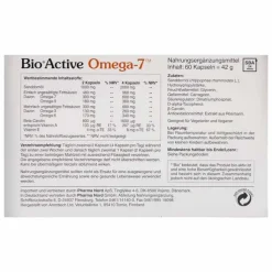 Bio Active Omega-7 Kapseln, 60 St