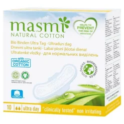 Masmi Bio Binden Ultra Tag 100% Bio Baumwolle , 10 St> Binden