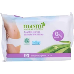 Bio Intimpflegetücher 100% Bio-Baumwolle Masmi, 20 St> Intimpflege