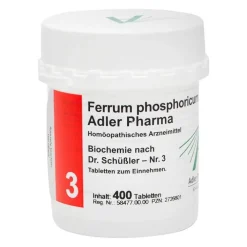Adler Biochemie 3 Ferrum pho, 400 St> Salze 1-12|D 12