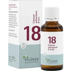 Pflüger Biochemie 18 Calcium sulfuratum D 6 Tropfen, 30 ml> Salze Als Tropfen|Salze 13-24