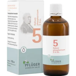 Pflüger Biochemie 5 Kalium phosphoricum D 6 Tropfen, 100 ml> Salze Als Tropfen|Salze 1-12