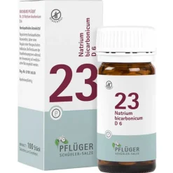 Pflüger Biochemie 23 Natrium bicarbon.D 6 Tabletten, 100 St> Salze 13-24|Salze 1-12