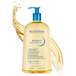 Bioderma Atoderm Huile de Douche für trockene, zu Neurodermitis und Ekzemen neigende Haut, 1 l