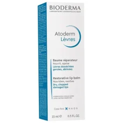 Bioderma Atoderm Levres Baume Lippenbalsam für risssige und sehr trockene Lippen, 15 ml><noscript><img width=