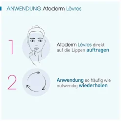Bioderma Atoderm Levres Baume Lippenbalsam für risssige und sehr trockene Lippen, 15 ml><noscript><img width=