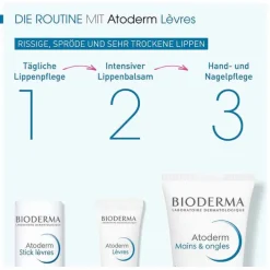 Bioderma Atoderm Levres Baume Lippenbalsam für risssige und sehr trockene Lippen, 15 ml><noscript><img width=
