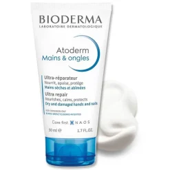 Bioderma Atoderm Mains Handcreme für trockene und raue Hände und Nägel, 50 ml