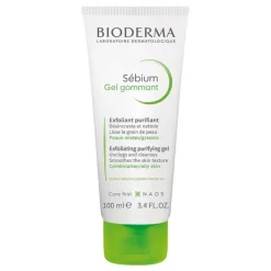 Bioderma Sebium Gommant Peelinggel für Mischhaut, ölige, unreine und zu Akne neigende Haut, 100 ml