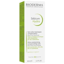 Bioderma Sebium Hydra Creme für unreine, ölige, zu Akne neigende Haut, 40 ml
