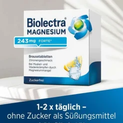 Biolectra® MAGNESIUM 243 mg forte Brausetabletten Zitronengeschmack, 20 St