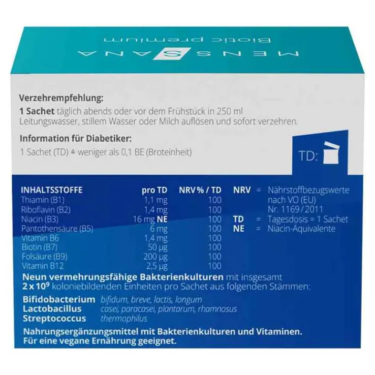 Biotic premium Menssana Beutel, 28X2 g